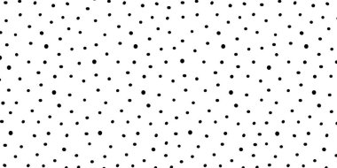 Siyah ve beyaz benekli nokta vektör deseni. Elle çizilmiş soyut fırça uçları ve doku. Arkaplan, tekstil, duvar kağıtları ve grafik tasarım projeleri için mükemmel