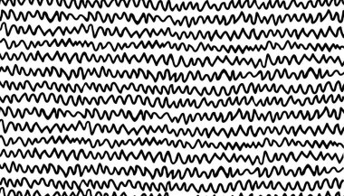 Soyut zigzag fırça arkaplanı. Siyah ve beyaz el çizimi desen. Arkaplan, tekstil, duvar kağıtları ve grafik tasarım projeleri için mükemmel