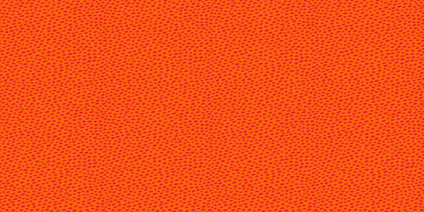 Kırmızı ve turuncu benekli, yatay, pürüzsüz desen. Hareketli düzensiz noktalar ve kalın kumlu bakışlı el çizimi vektör dokusu. Soyut kumaş, pop sanat baskısı ya da ambalaj kağıdı için harika.