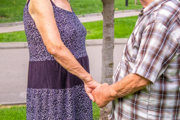 grandparents holding hands. people selections focus