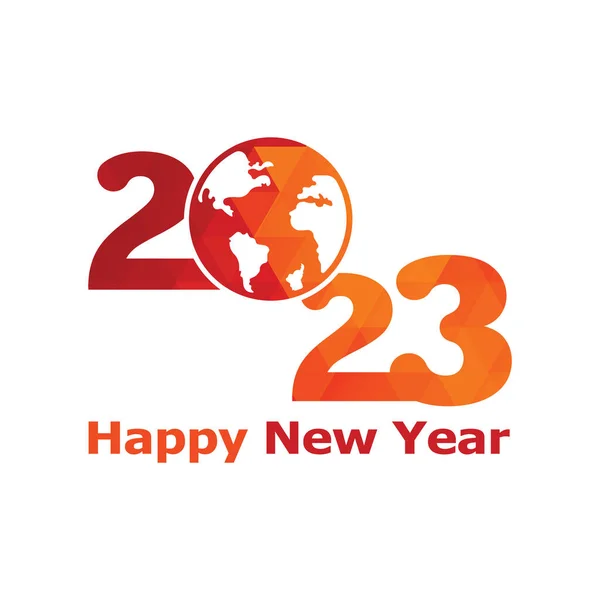 2023 Szczęśliwego Nowego Roku Projekt Logo Szablon Projektowania Numerów 2023 — Wektor stockowy