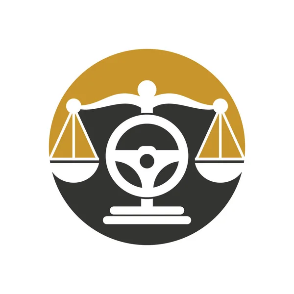 Taşıma Yasası Vektör Logo Tasarım Şablonu Yönlendirme Denge Simgesi Tasarımı — Stok Vektör