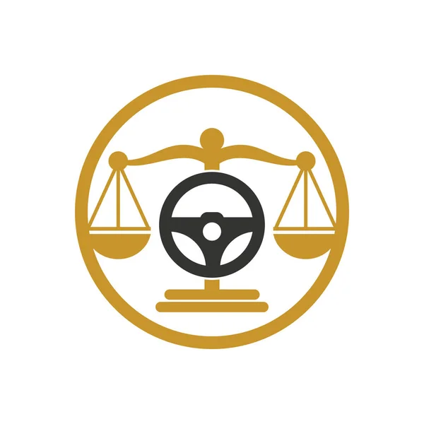 Транспортное Право Векторный Дизайн Логотипа Шаблона Дизайн Иконки Управления Баланса — стоковый вектор