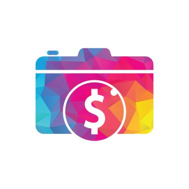 Camera dollar logo design icon. Camera Money Logo Template Design Vector.