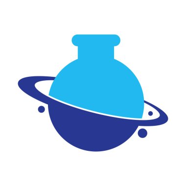 Lab Planet Logo Template Design. Creative Orbit Labor Lab abstract logo design template Vector illustration.