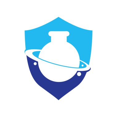 Lab Planet Logo Template Design. Creative Orbit Labor Lab abstract logo design template Vector illustration.