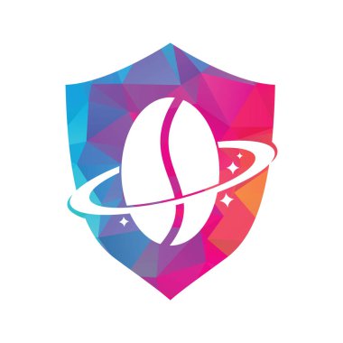 Coffee planet logo vector design.