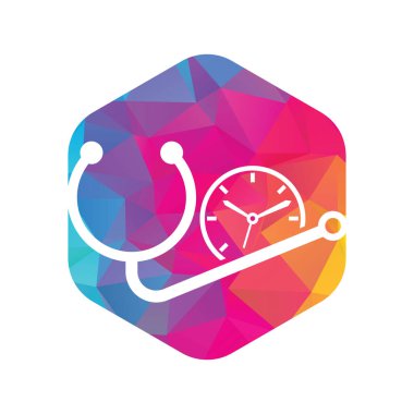 Tıbbi zaman vektör logosu tasarım şablonu. Sağlık ve tıbbi veya eczane logosu kavramı.