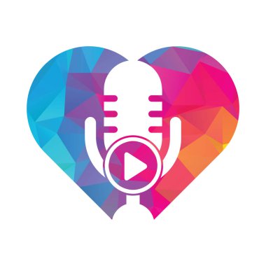 Video play podcast logo template design. Podcast Channel or Radio Logo design.