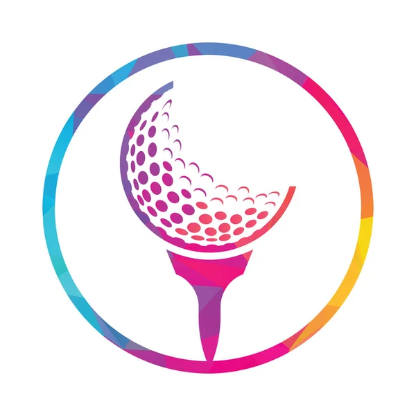 Golf Logo Design Template Vector Pelota Golf Logotipo Camiseta Icono — Vector de stock