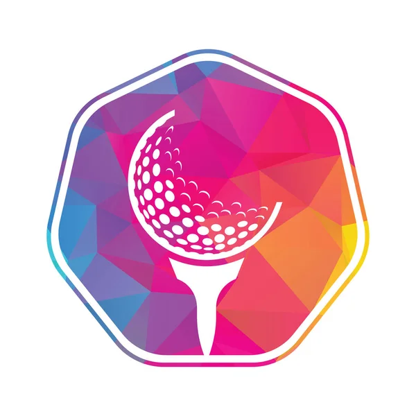 Golf Logo Design Template Vector Pelota Golf Logotipo Camiseta Icono — Vector de stock