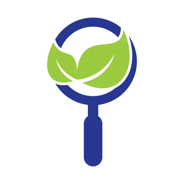 Natuur Zoeken Vector Logo Template Nature Finder Logo Ontwerpt Concept — Stockvector