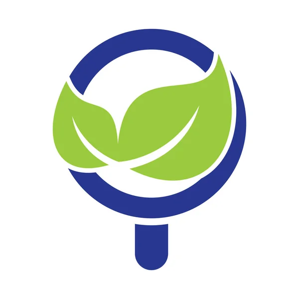 Векторный Логотип Поиска Природы Искушает Дизайн Логотипа Nature Finder Вектор — стоковый вектор