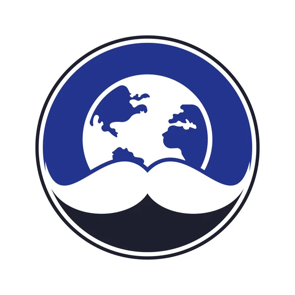 Маш Глобус Векторний Дизайн Логотипу Всесвітній День Людини Векторний Шаблон — стоковий вектор
