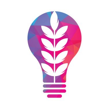 Buğday tohumu şekilli vektör logosu tasarımı.