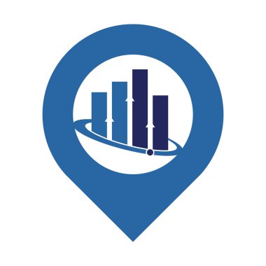 Gezegen İstatistikleri vektör logo tasarım şablonu.