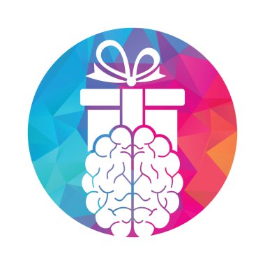 Hediye beyin Logo simge tasarım.