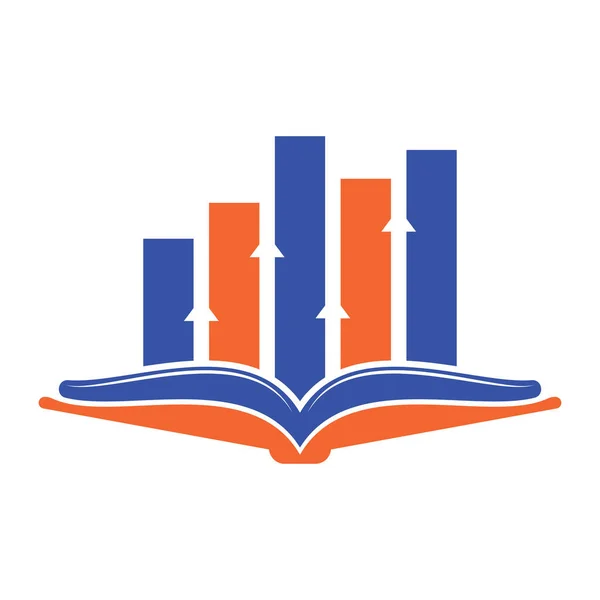 Дизайн Логотипу Фінансової Книги Дизайн Логотипу Зростання Бізнесу — стоковий вектор