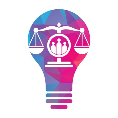 Adalet insanları logo tasarım vektörü. Hukuk firması ve insanlar logo şablonu tasarımı.