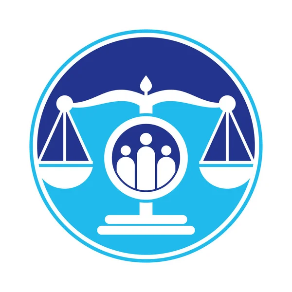 Rättvisa Människor Logotyp Design Vektor Juridisk Byrå Och Människor Logotyp — Stock vektor