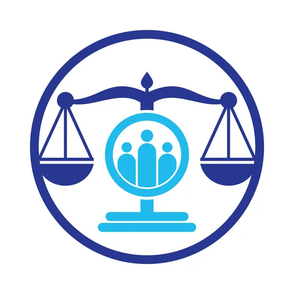 公正人的标志设计矢量 律师事务所和人标识图标模板设计 — 图库矢量图片