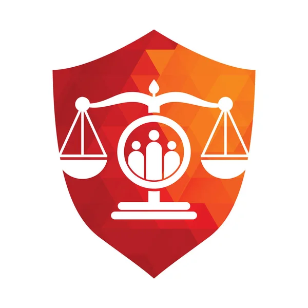 Правосудие Людей Вектор Дизайна Логотипа Дизайн Логотипа Юридической Фирмы Людей — стоковый вектор