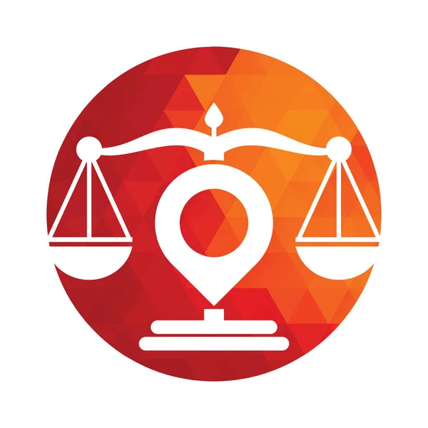 Шаблон Вектора Логотипа Точки Справедливости Концепция Дизайна Логотипа Creative Law — стоковый вектор