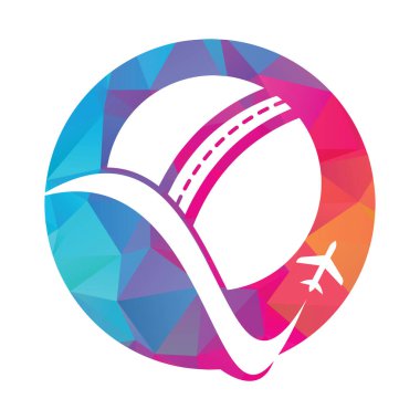 Kriket seyahat vektör logosu tasarımı.