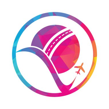 Kriket seyahat vektör logosu tasarımı.