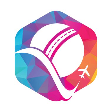 Kriket seyahat vektör logosu tasarımı.