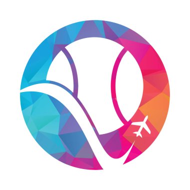 Tenis seyahat vektör logo tasarım şablonu.