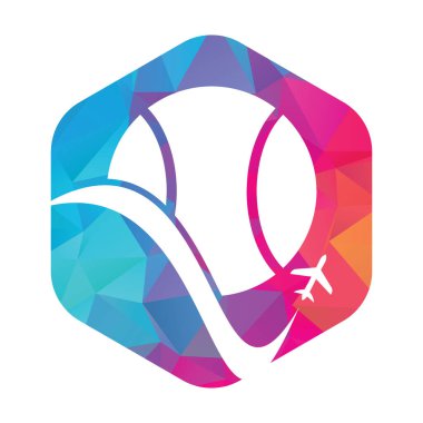 Tenis seyahat vektör logo tasarım şablonu.