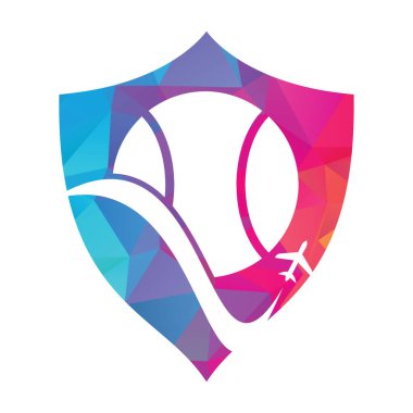 Tenis seyahat vektör logo tasarım şablonu.