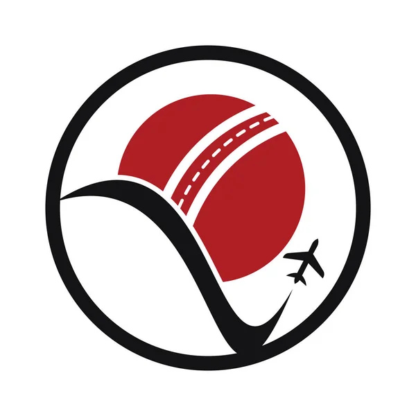 Design Des Cricket Reisevektors Logo — Stockvektor