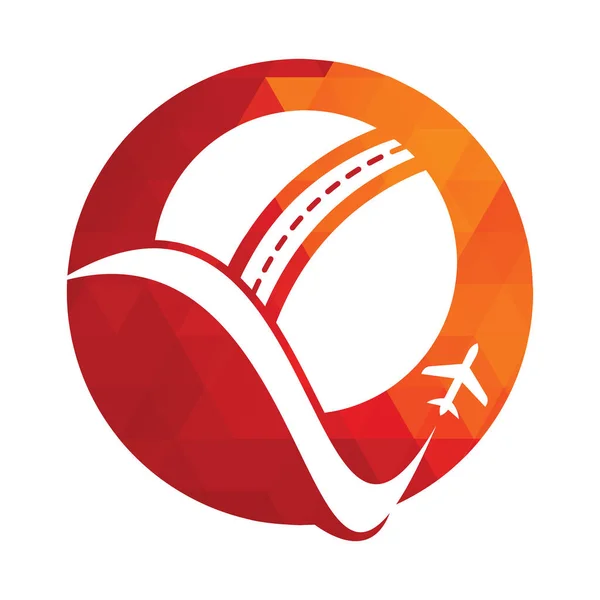 Cricket Travel Vector Logo Design — Stock Vector