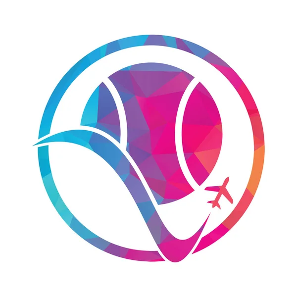Tennis Reise Vektor Logo Design Vorlage — Stockvektor