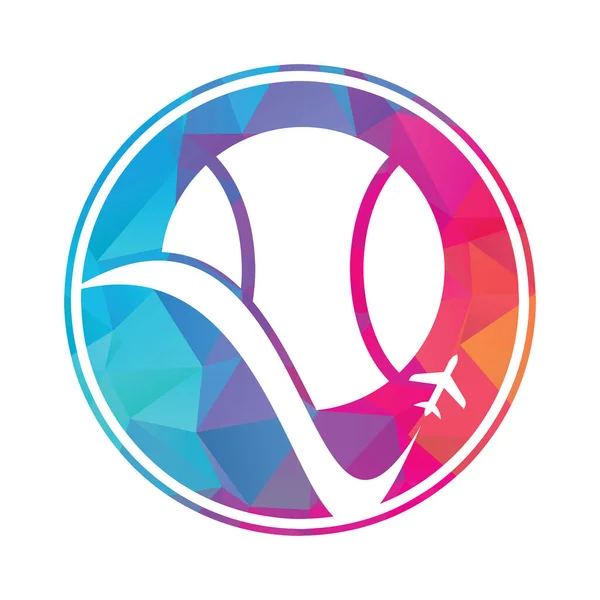 Templat Desain Logo Vektor Perjalanan Tenis - Stok Vektor