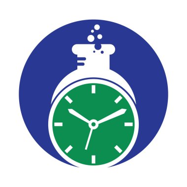 Zaman laboratuarı logo vektör tasarımı. Saat laboratuarı logo vektör tasarımı.