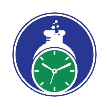 Zaman laboratuarı logo vektör tasarımı. Saat laboratuarı logo vektör tasarımı.