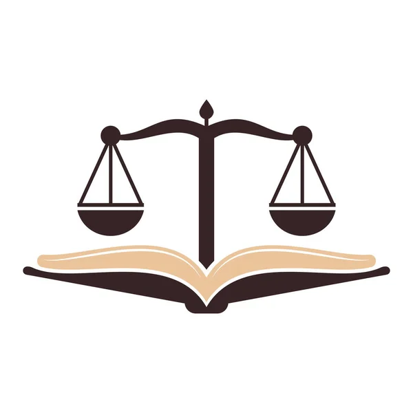 Вектор Дизайну Логотипу Юридичної Фірми Book Law Права Освіти Логотипу — стоковий вектор
