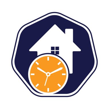 Saat House simge Logo tasarım öğesi.