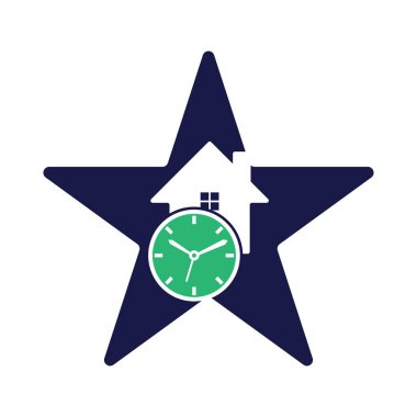 Saat House simge Logo tasarım öğesi.