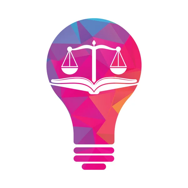 Вектор Дизайну Логотипу Юридичної Фірми Book Law Права Освіти Логотипу — стоковий вектор