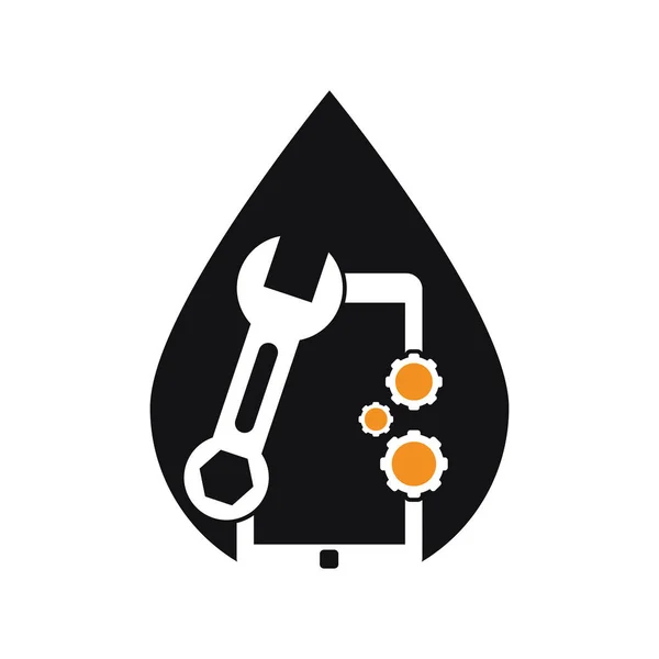 Πρότυπο Σχεδιασμού Λογότυπου Επισκευής Κινητών Εικονογράφηση Λογότυπου Τηλεφωνικής Υπηρεσίας — Διανυσματικό Αρχείο