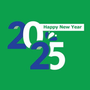 Mutlu yıllar 2025 tasarımı. 2025 tipografisinin yaratıcı tasarımı.