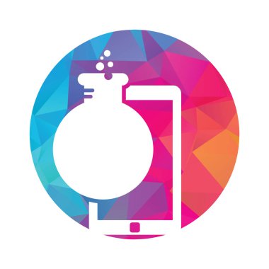 Mobil laboratuvar Logo tasarım şablonu.