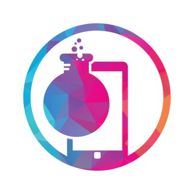 Mobil laboratuvar Logo tasarım şablonu.