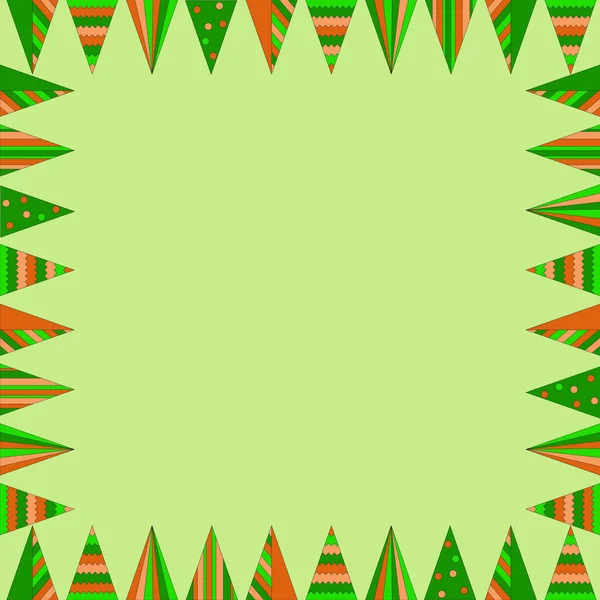 Background Christmas Trees Green Background — Stock Vector