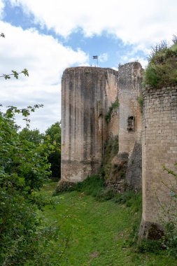 Chateau du Coudray-Salbart, Nouvelle-Aquitaine bölgesindeki Deux-Svres bölümünde güçlendirilmiş kale. Fransa
