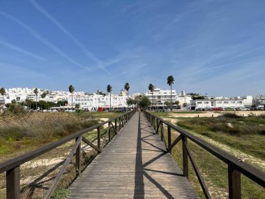 İspanya, Torre de Guzman 'dan Conil de la Frontera' ya tahta kaldırım